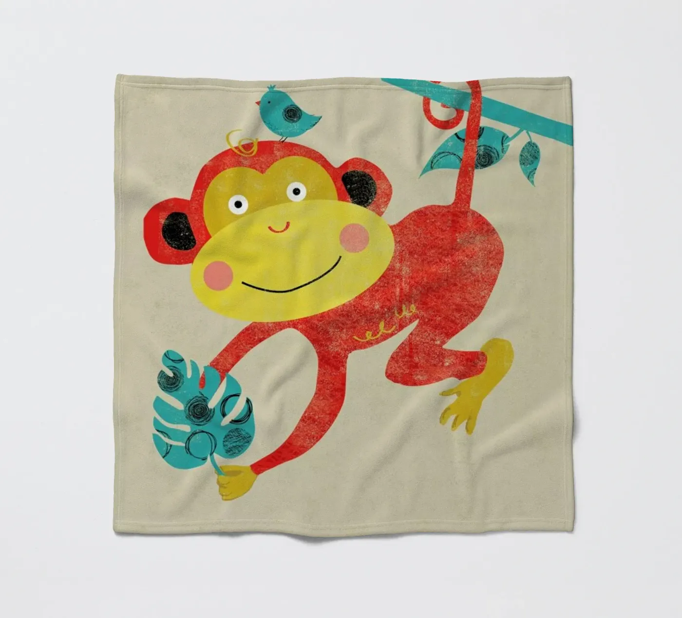 Monkey fleece blanket by Rocket68
