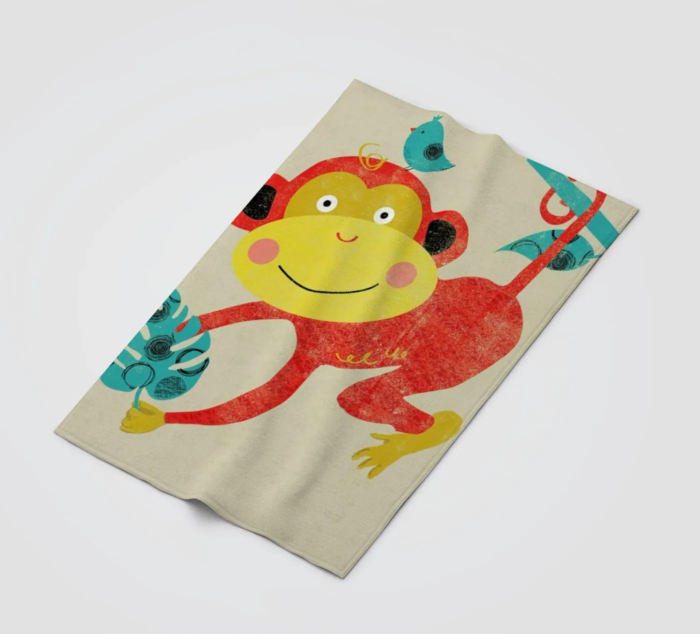 Monkey fleece blanket by Rocket68
