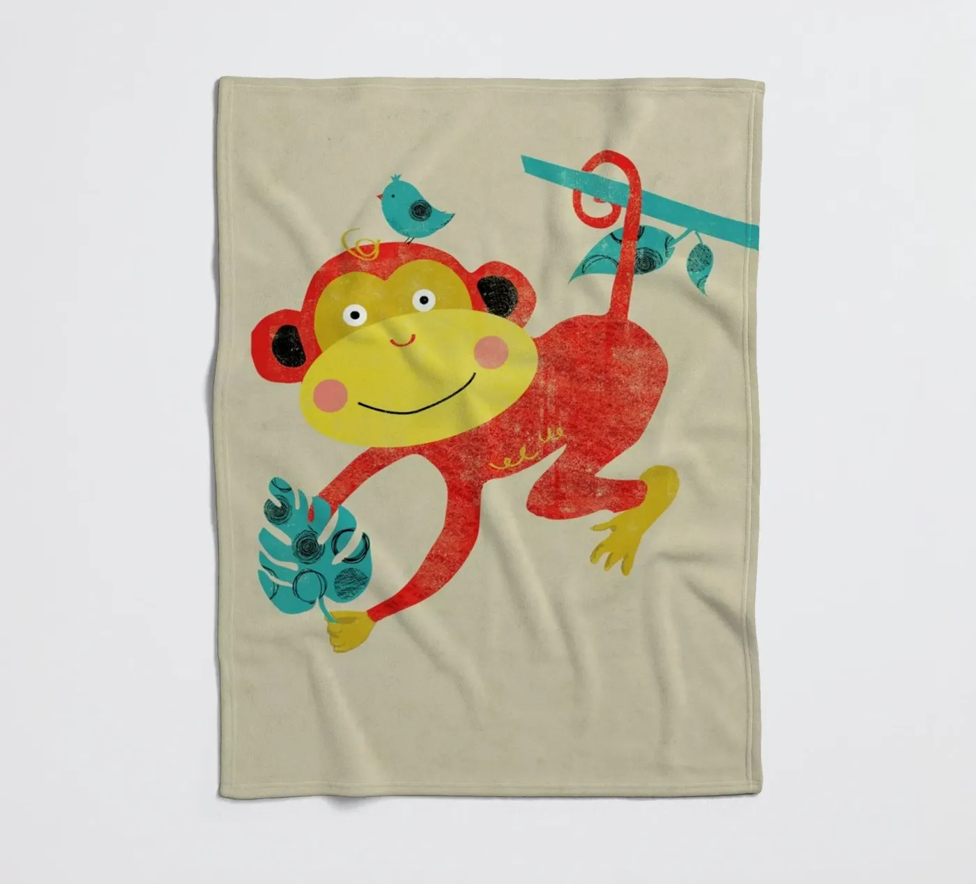 Monkey fleece blanket by Rocket68