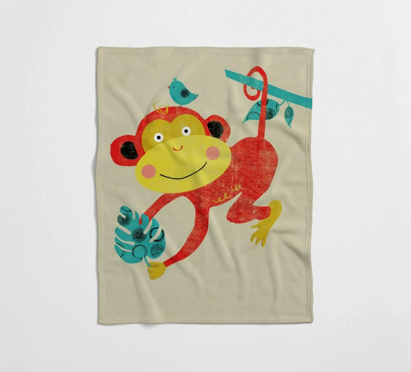 Monkey fleece blanket by Rocket68