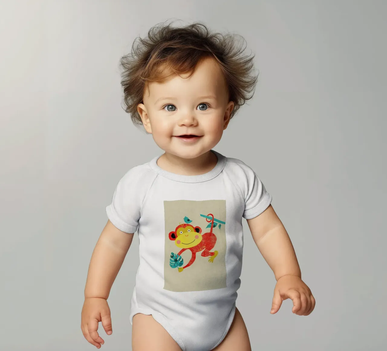 Monkey body neonato maniche corte da Rocket68