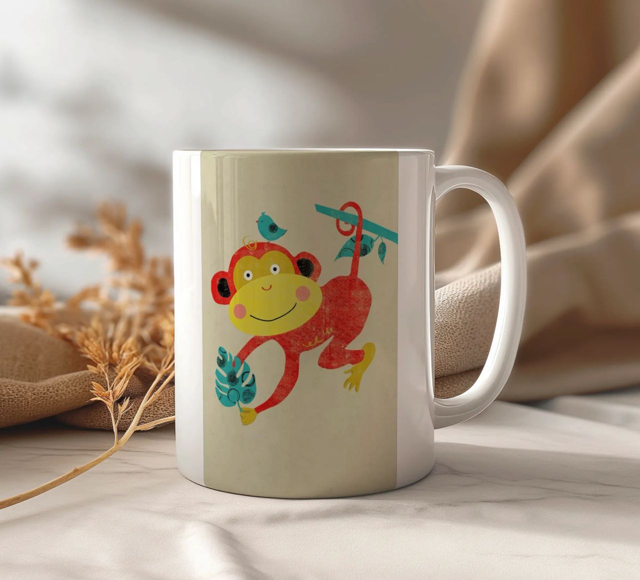 Monkey tazza in ceramica da Rocket68