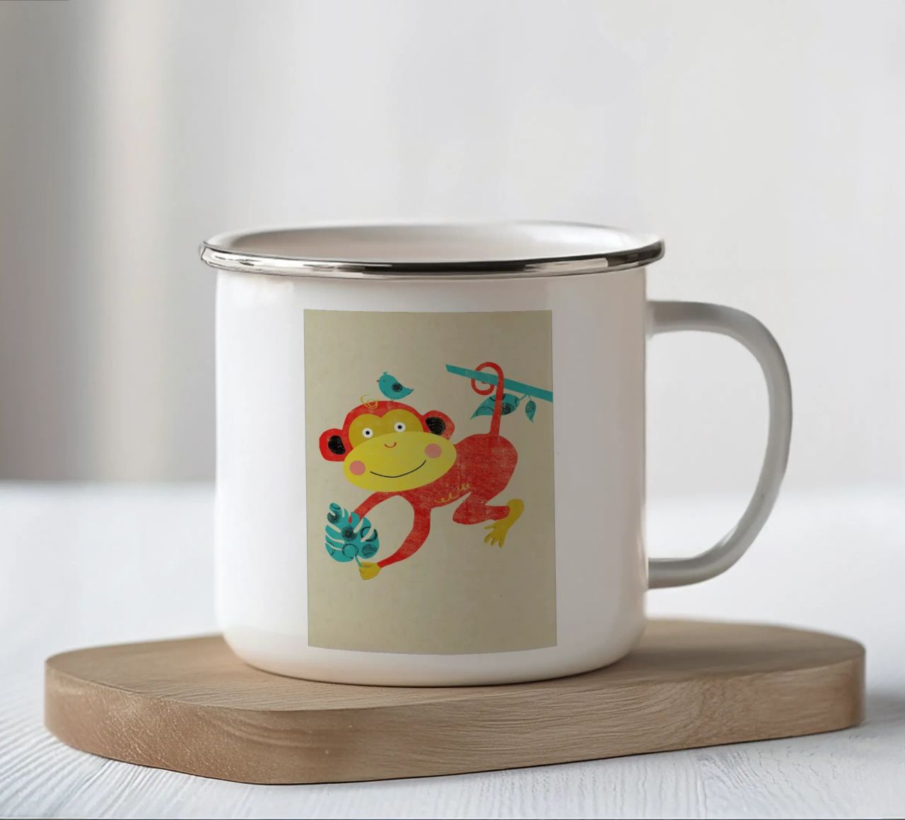 Monkey tazza in smalto da Rocket68