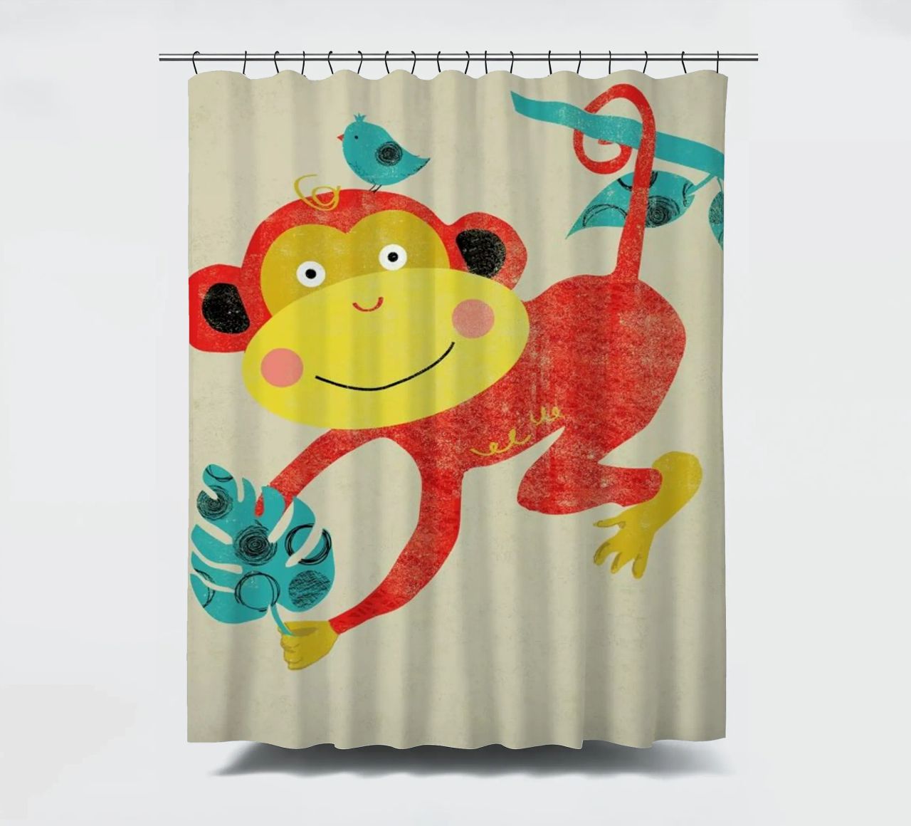 Monkey cortina de baño de Rocket68
