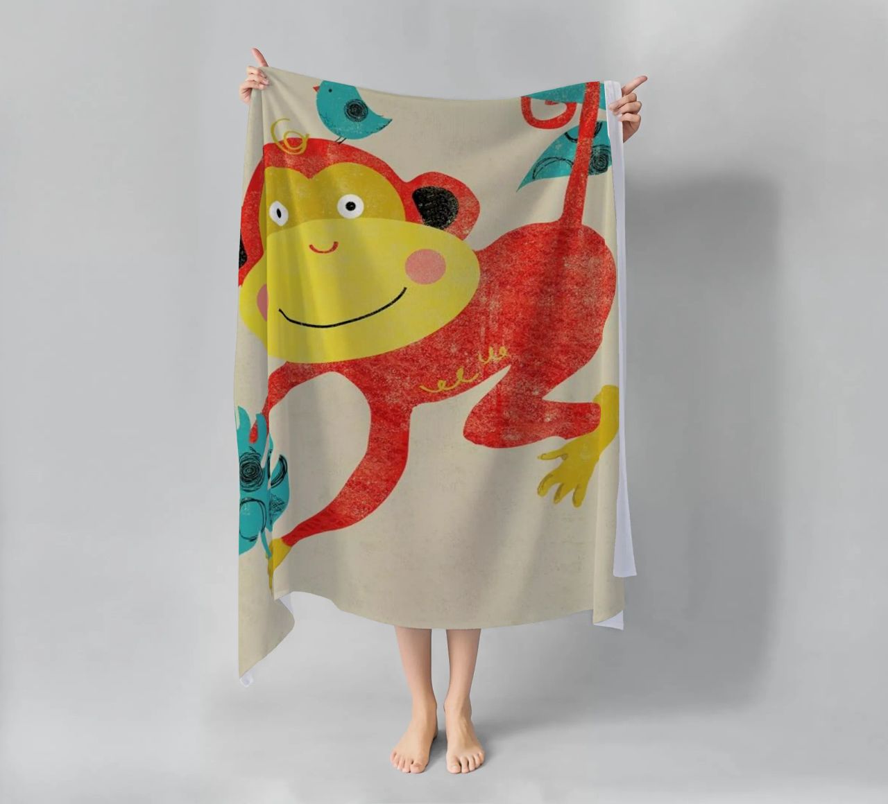 Monkey serviette de plage de Rocket68