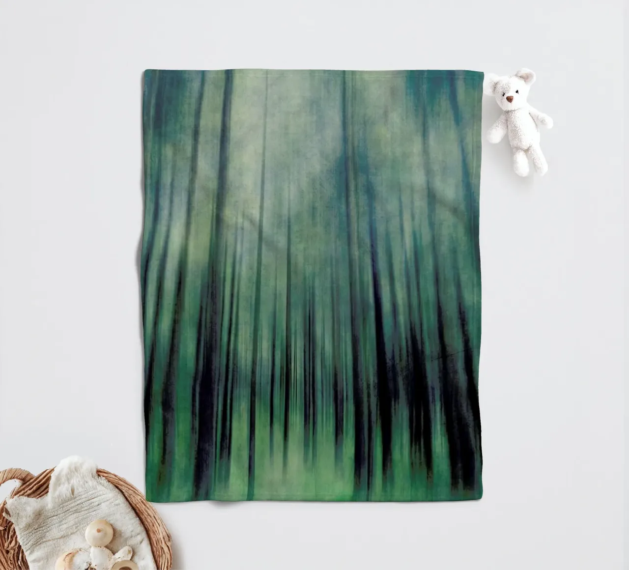 Green Woods Ascent coperta in pile da Angelo Cerantola