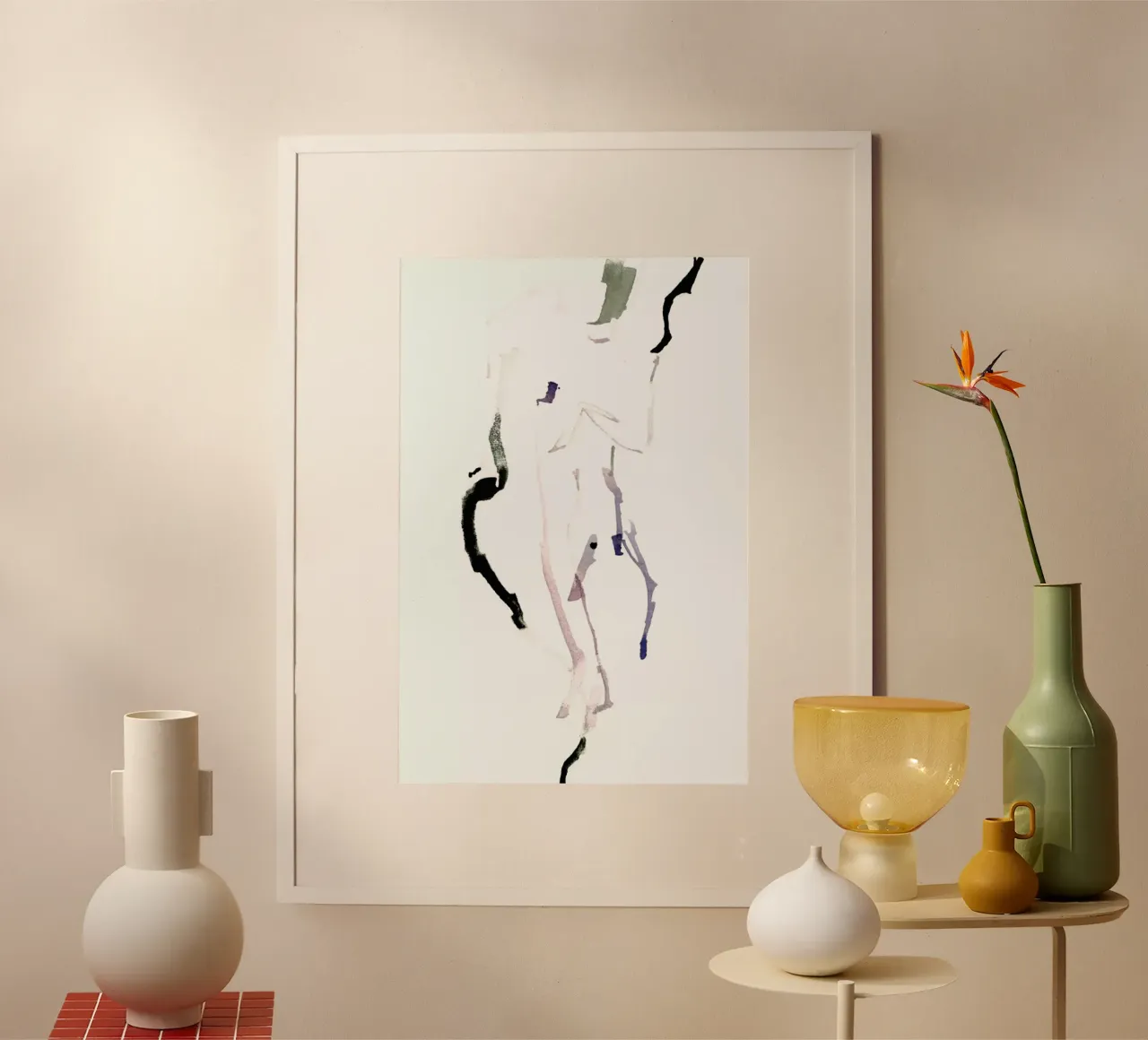 NUDE 7 poster con telaio in plastica da Céleste Hollak