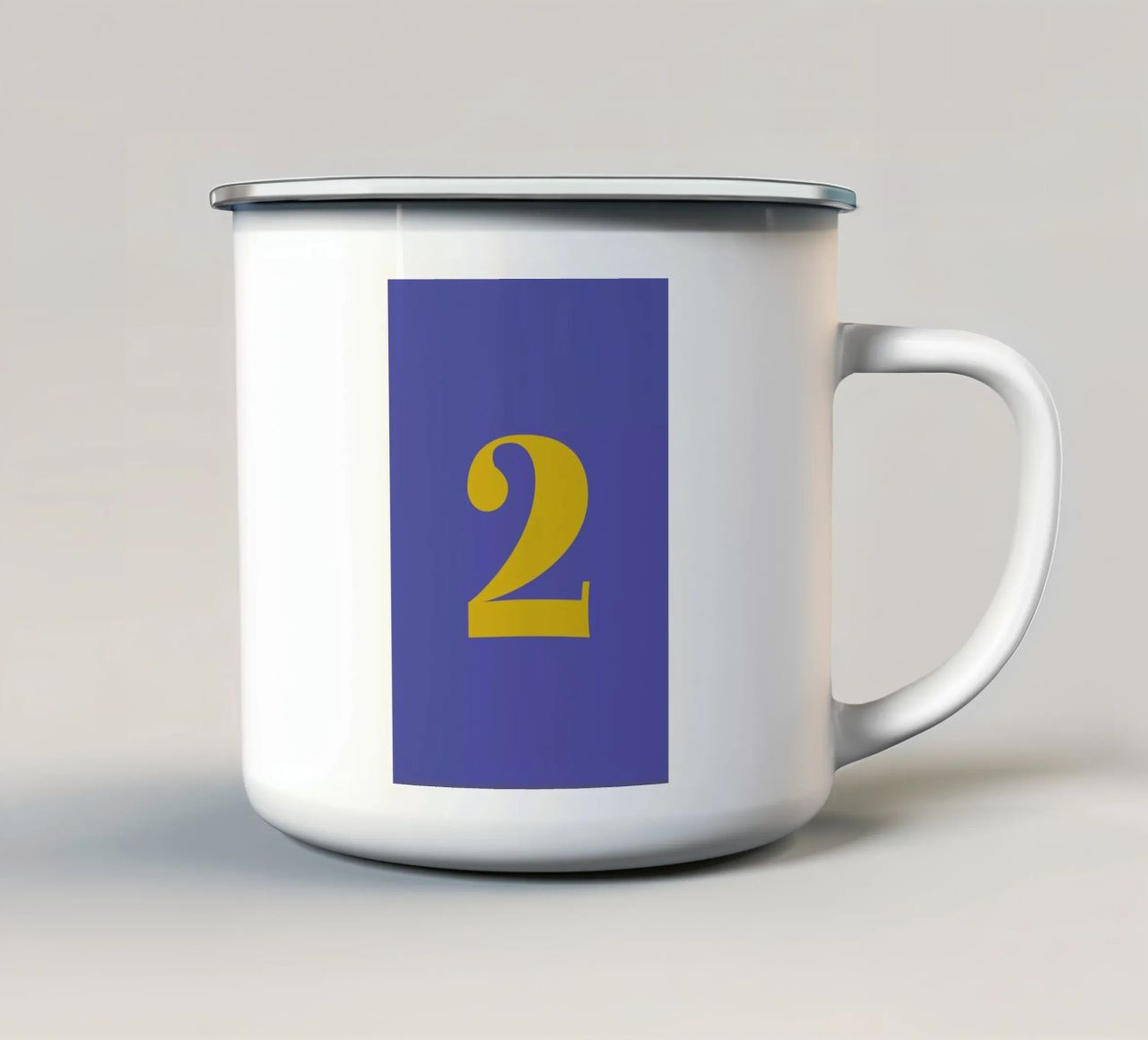 Blue Number 2 tazza in smalto da Studio One
