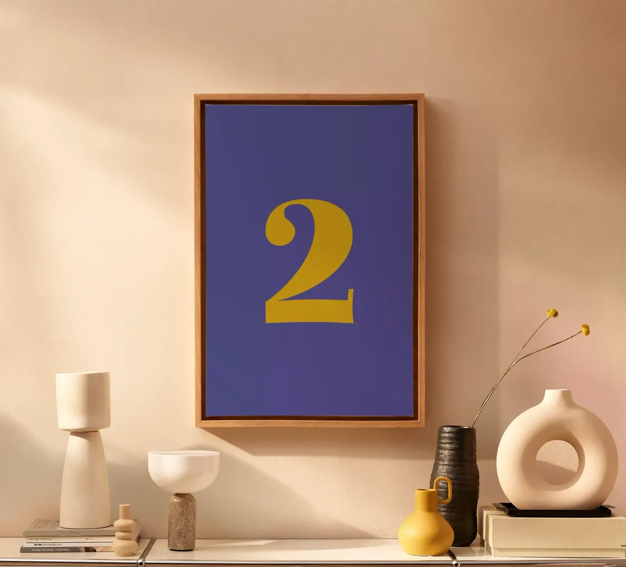 Blue Number 2 tela con Cornice a cassetta da Studio One
