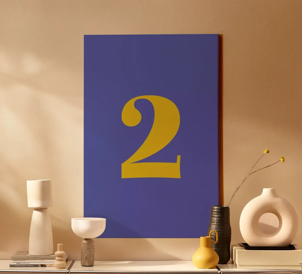 Blue Number 2 tela con Cornice a cassetta da Studio One