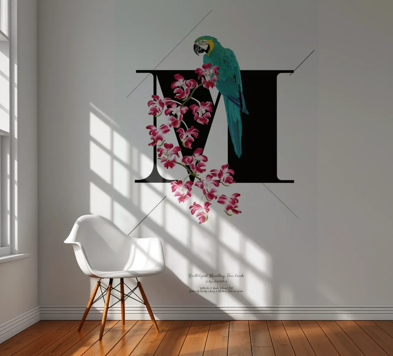 Botanical Alphabet - M photo wallpaper by Froilein Juno