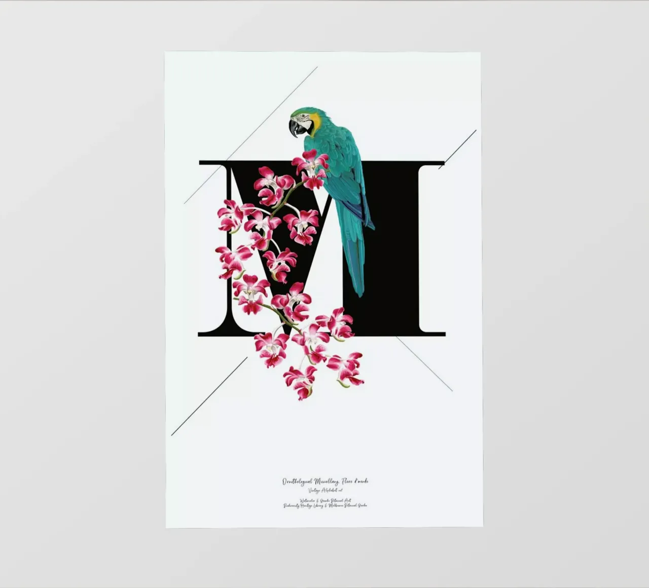 Botanical Alphabet - M photo wallpaper by Froilein Juno