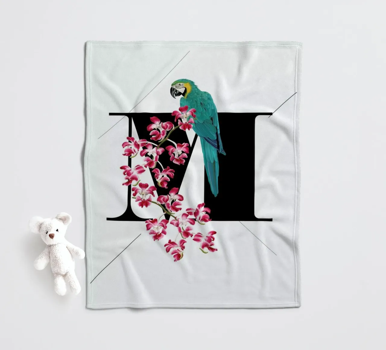 Botanical Alphabet - M coperta in pile da Froilein Juno