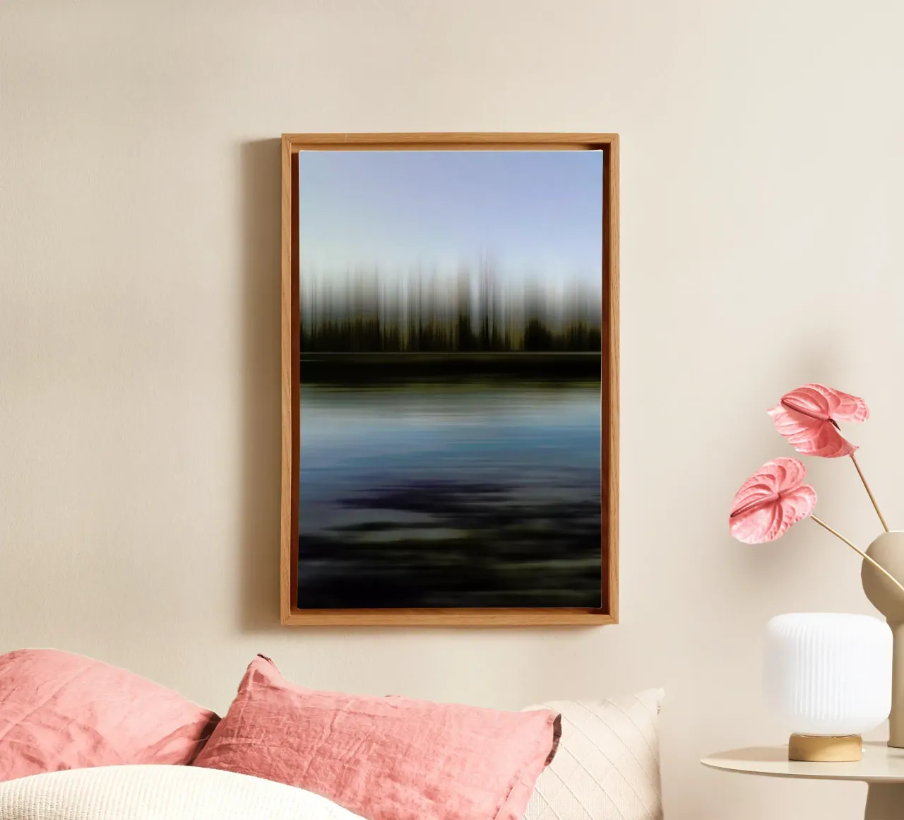 On the Riverbank canvas by Angelo Cerantola