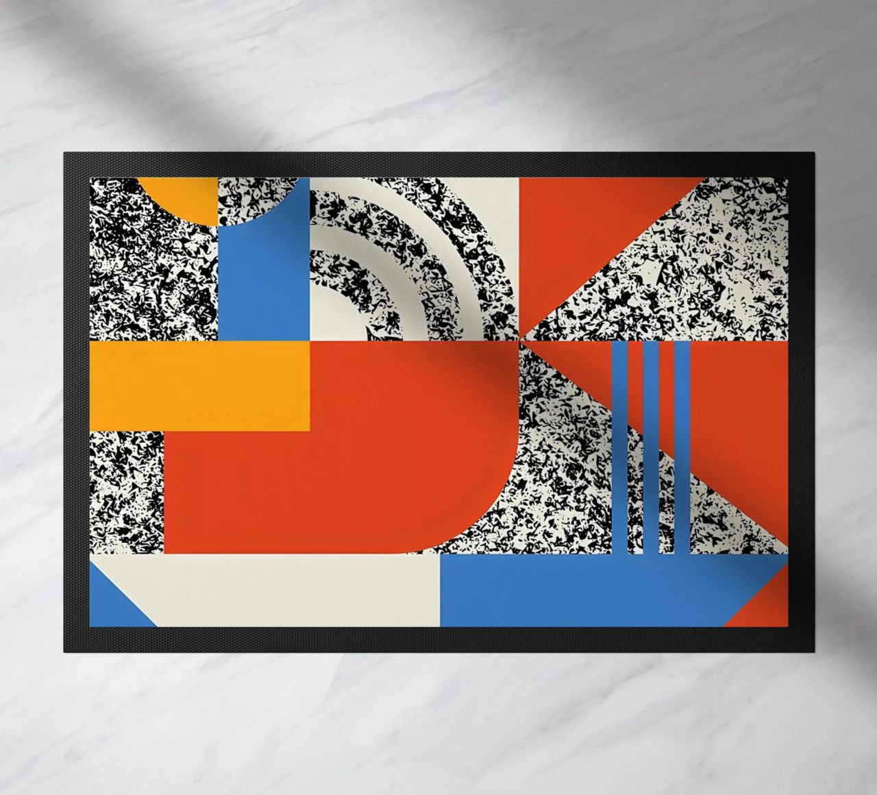 Collage Bauhaus de mediados de siglo felpudo de Iracheta