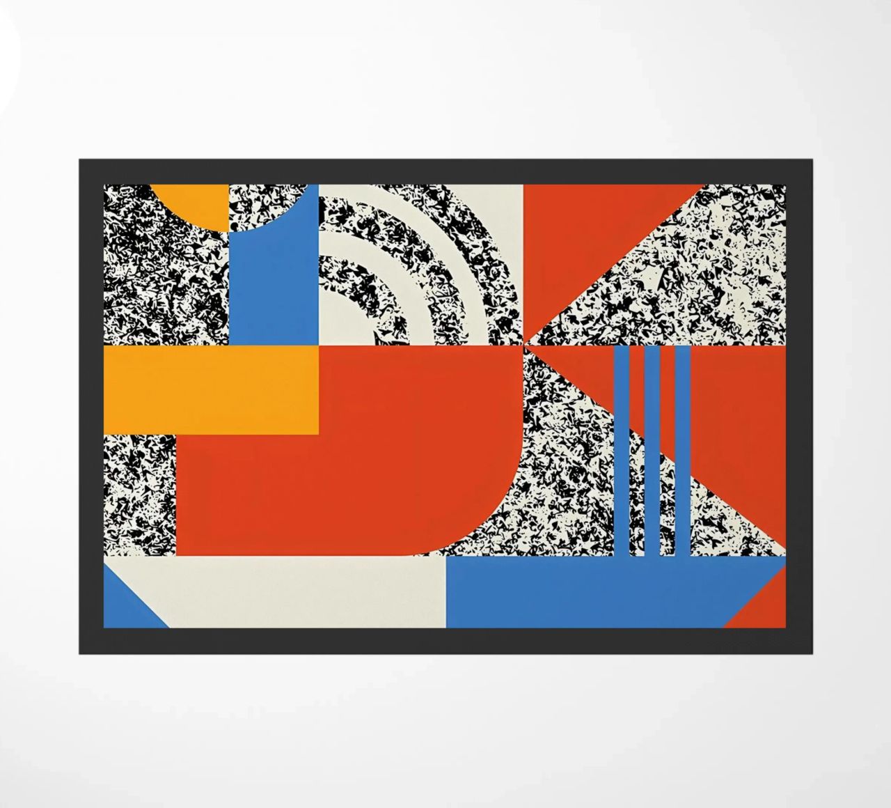 Collage Bauhaus de mediados de siglo felpudo de Iracheta