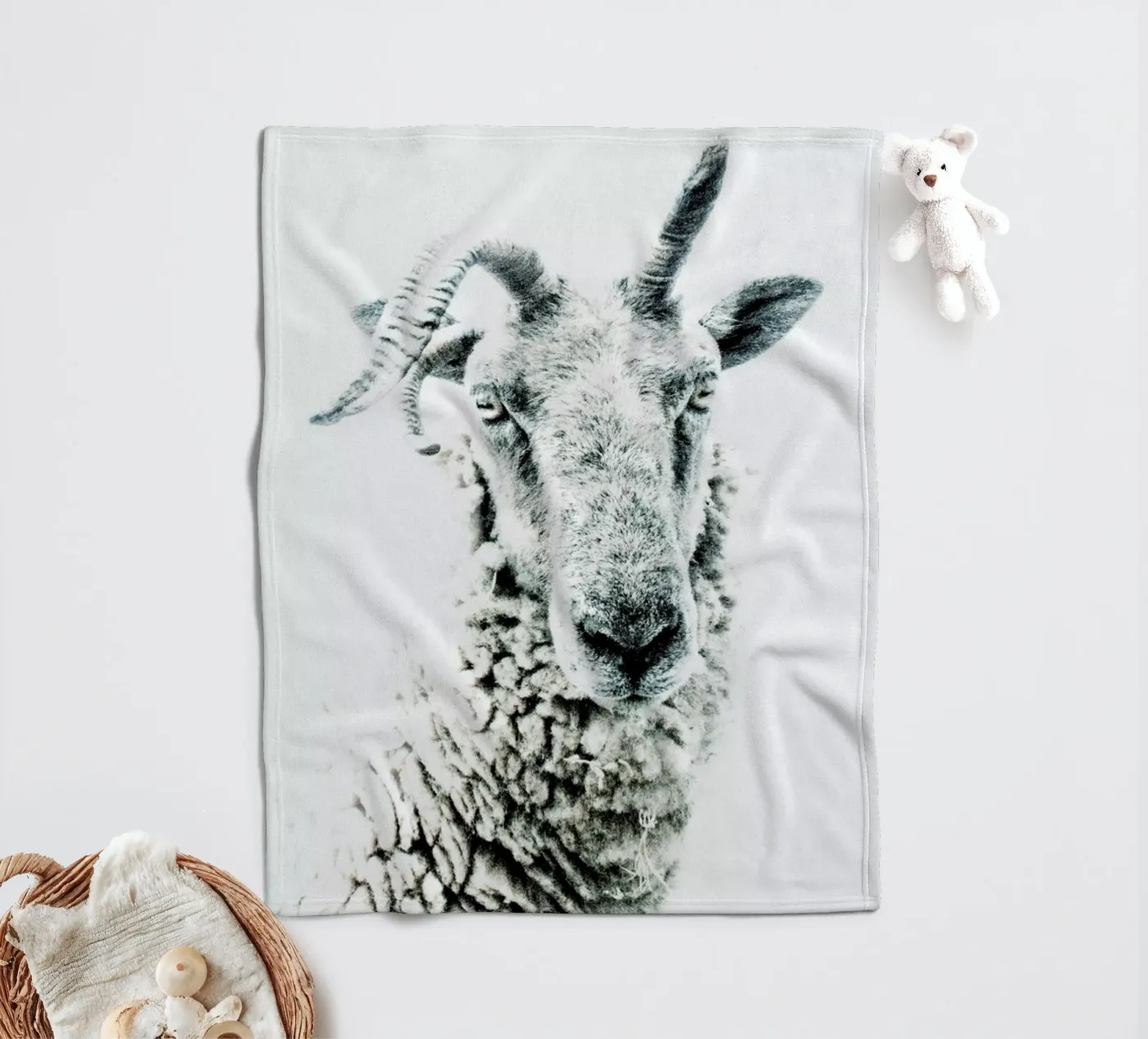 Sheep fleece blanket by Victoria Frost