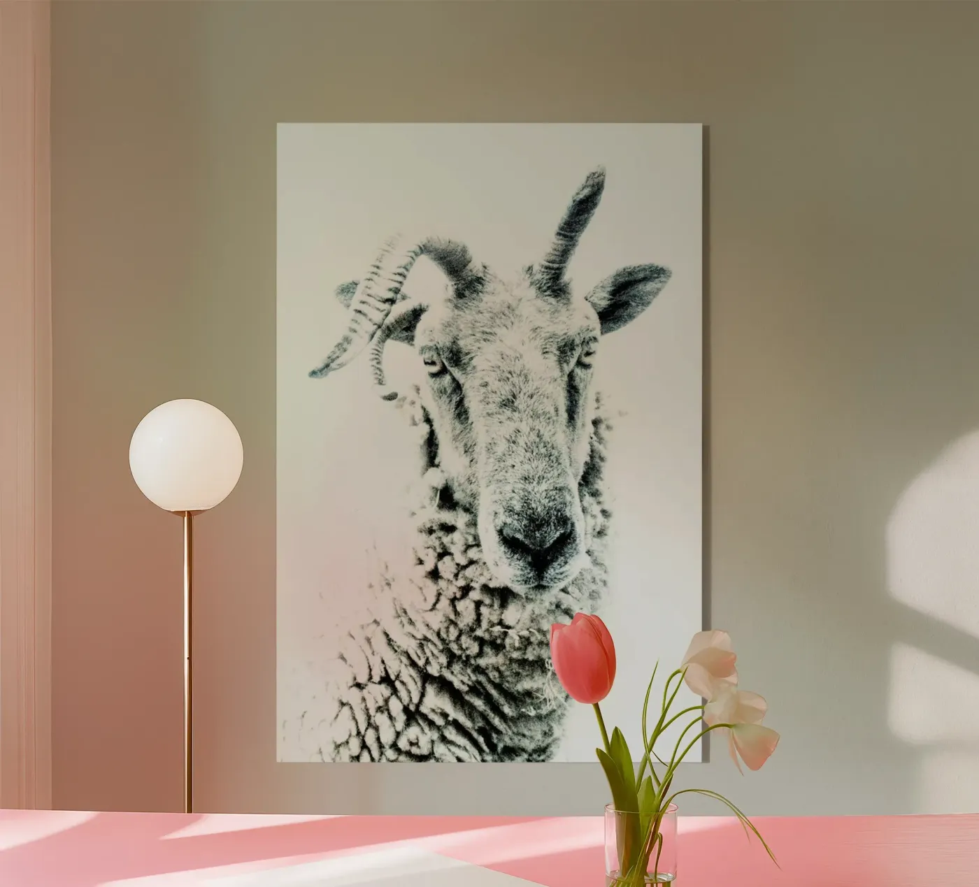 Sheep Acryl-Glas von Victoria Frost