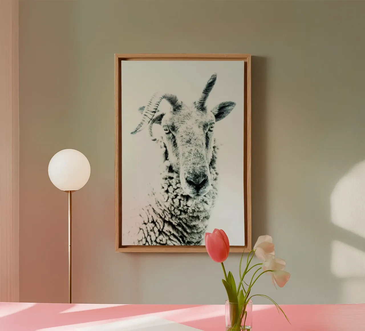Sheep canvas by Victoria Frost