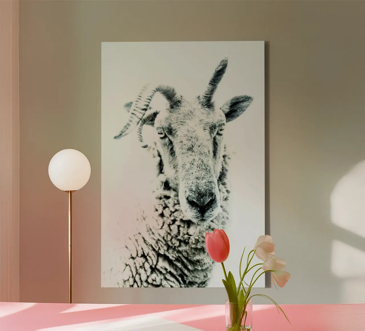 Sheep canvas by Victoria Frost