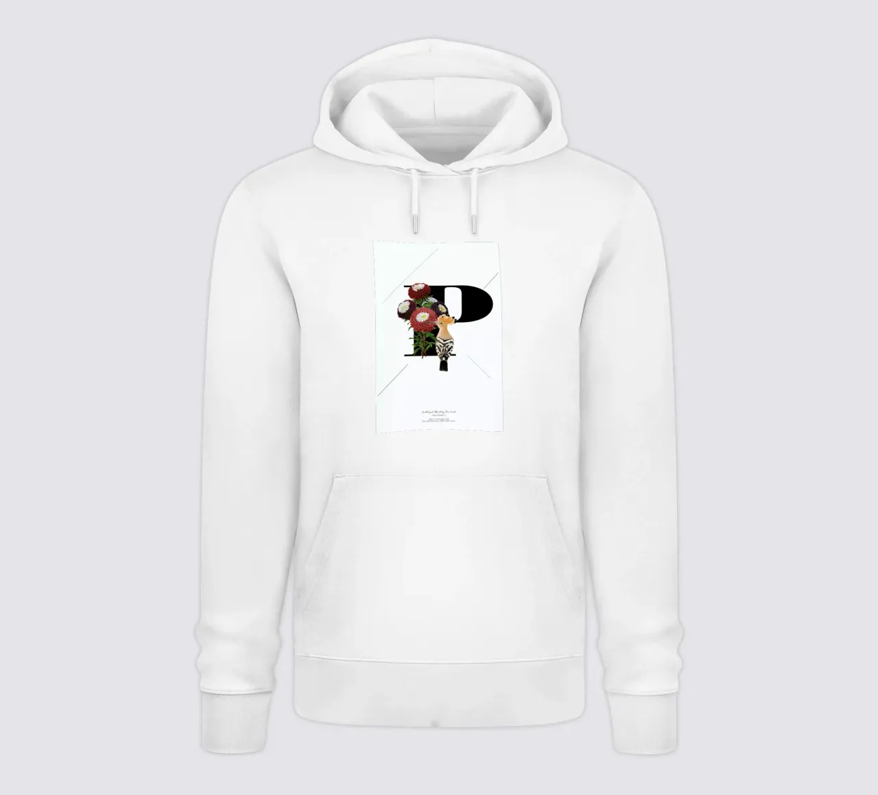 Botanical Alphabet - P felpa con cappuccio da Froilein Juno