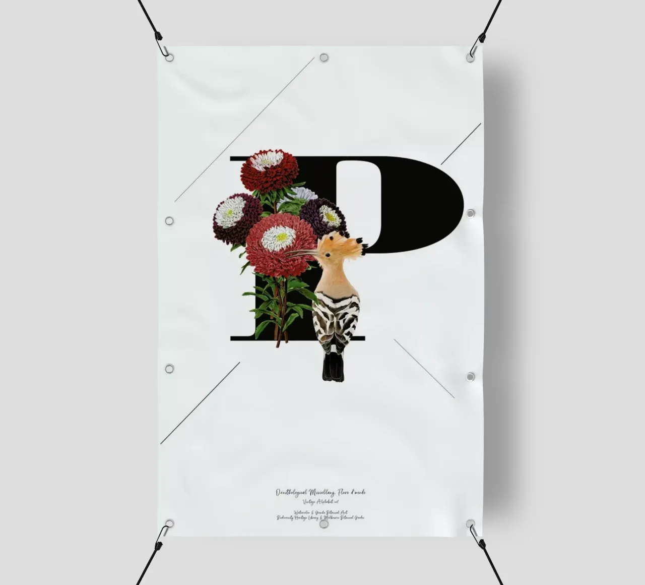 Botanical Alphabet - P pvc cover by Froilein Juno