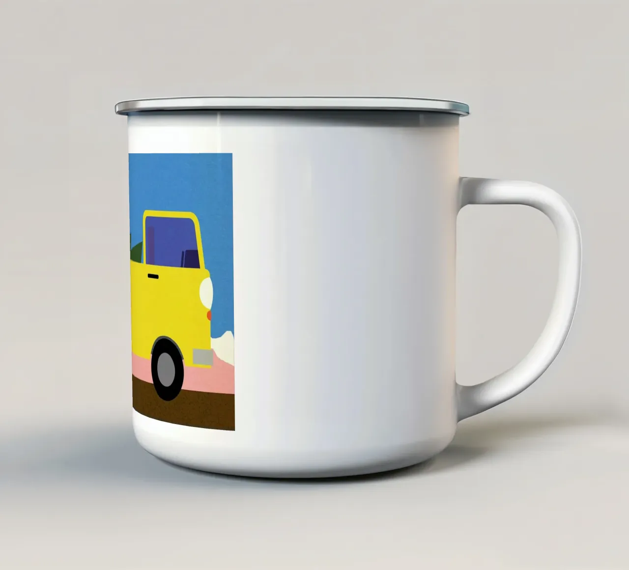 Truck & Tree tazza in smalto da Rosi Feist