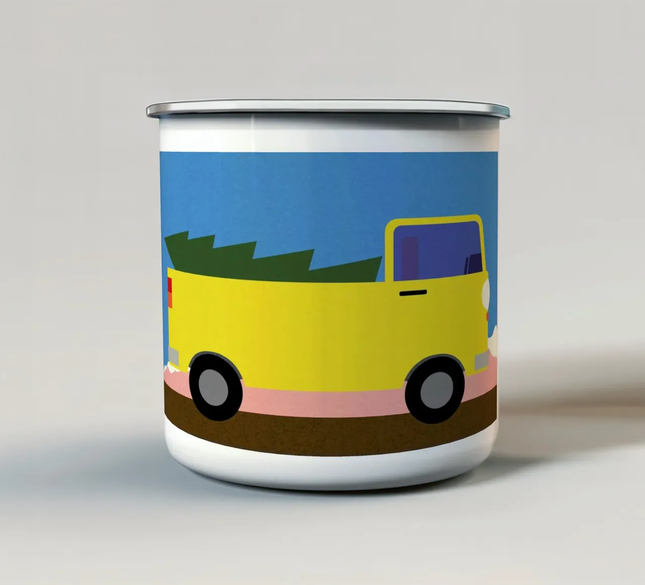 Truck & Tree tazza in smalto da Rosi Feist