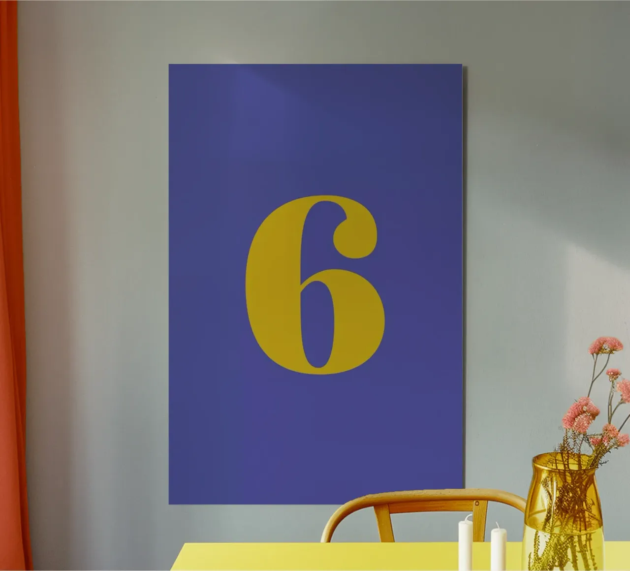Blue Number 6 alluminio dibond da Studio One