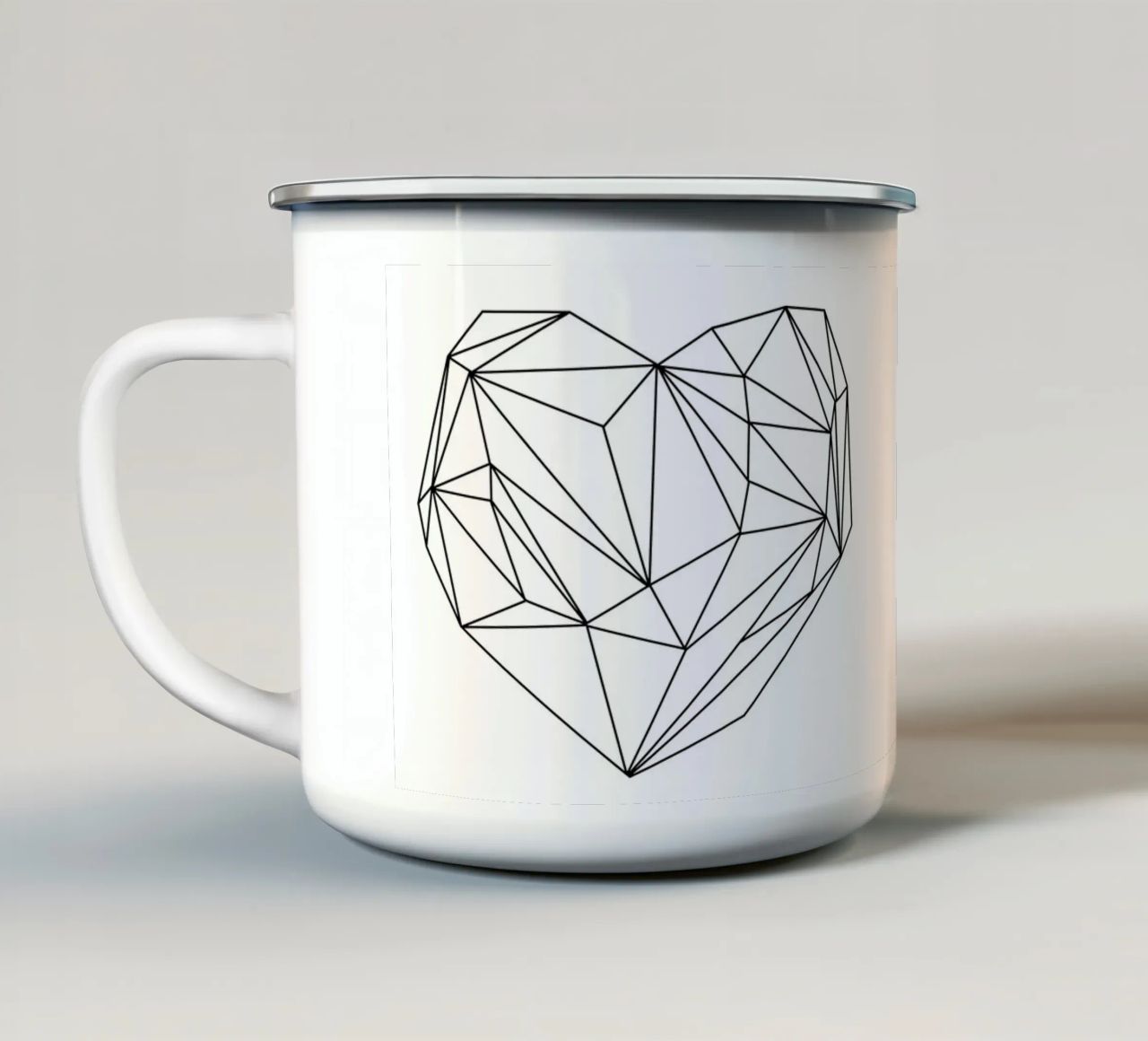 Heart Graphic tazza in smalto da Mareike Böhmer