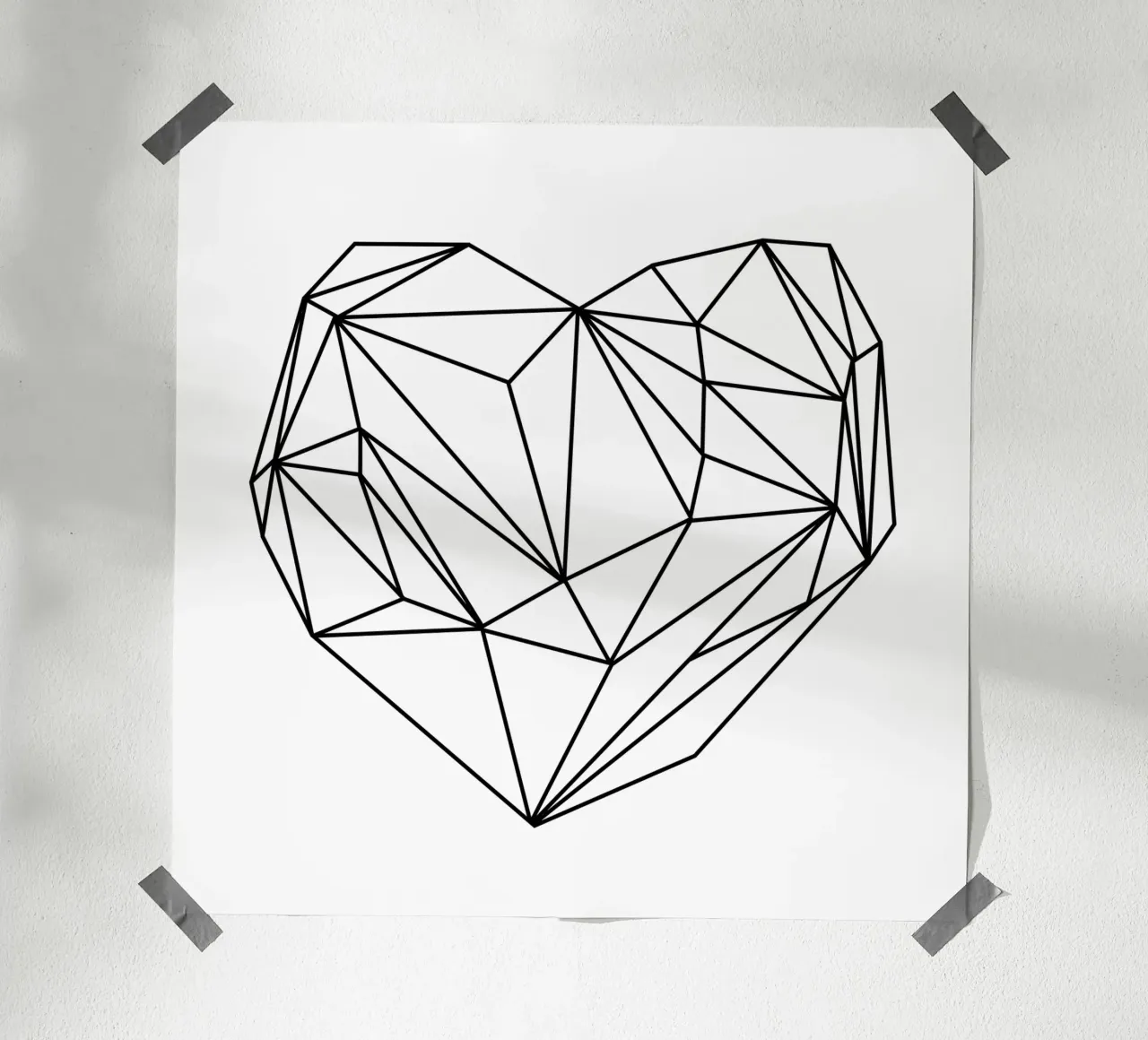 Heart Graphic poster con telaio in alluminio da Mareike Böhmer