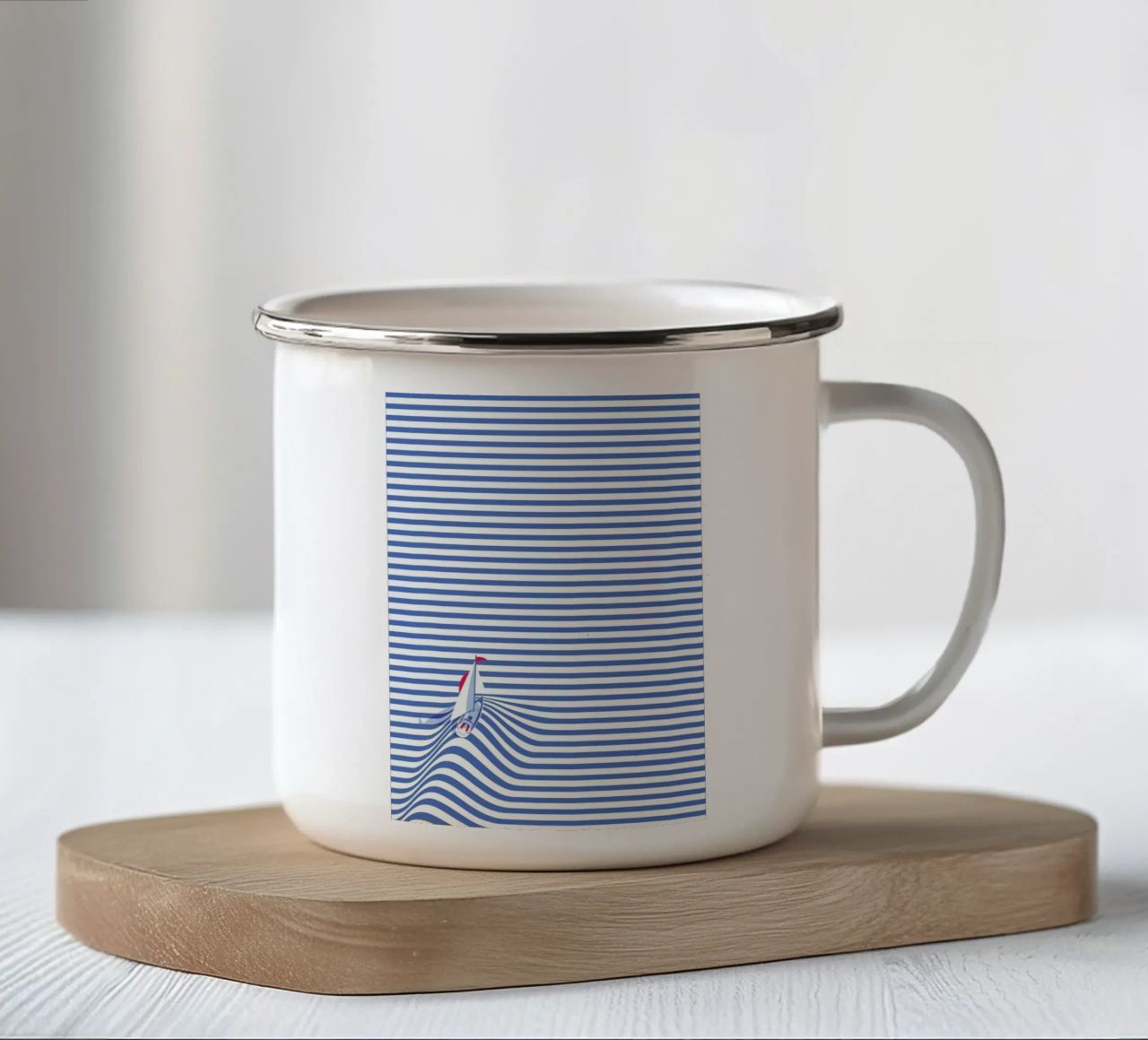 Sail Away tazza in smalto da La Come Di