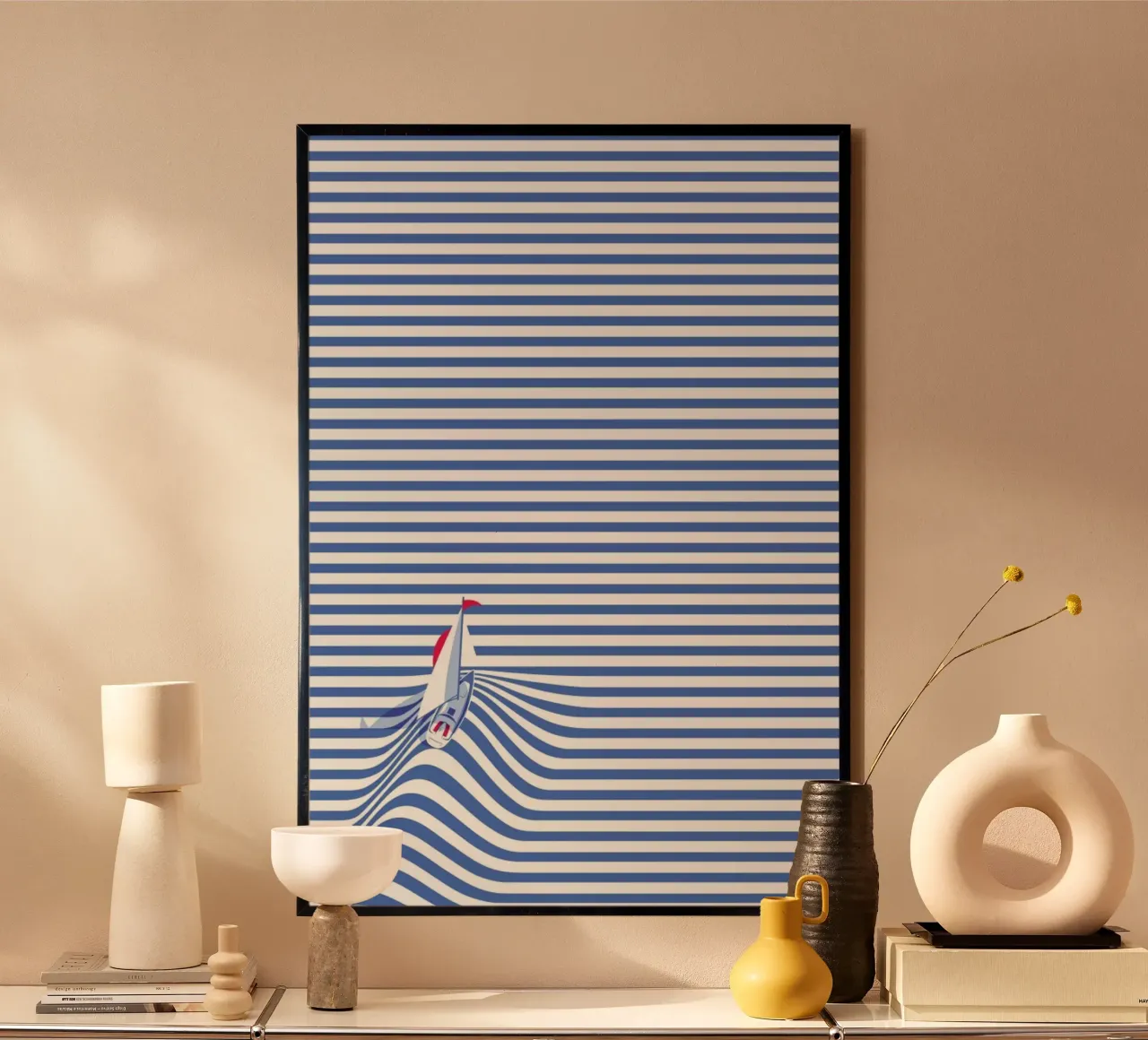 Sail Away poster con telaio in alluminio da La Come Di