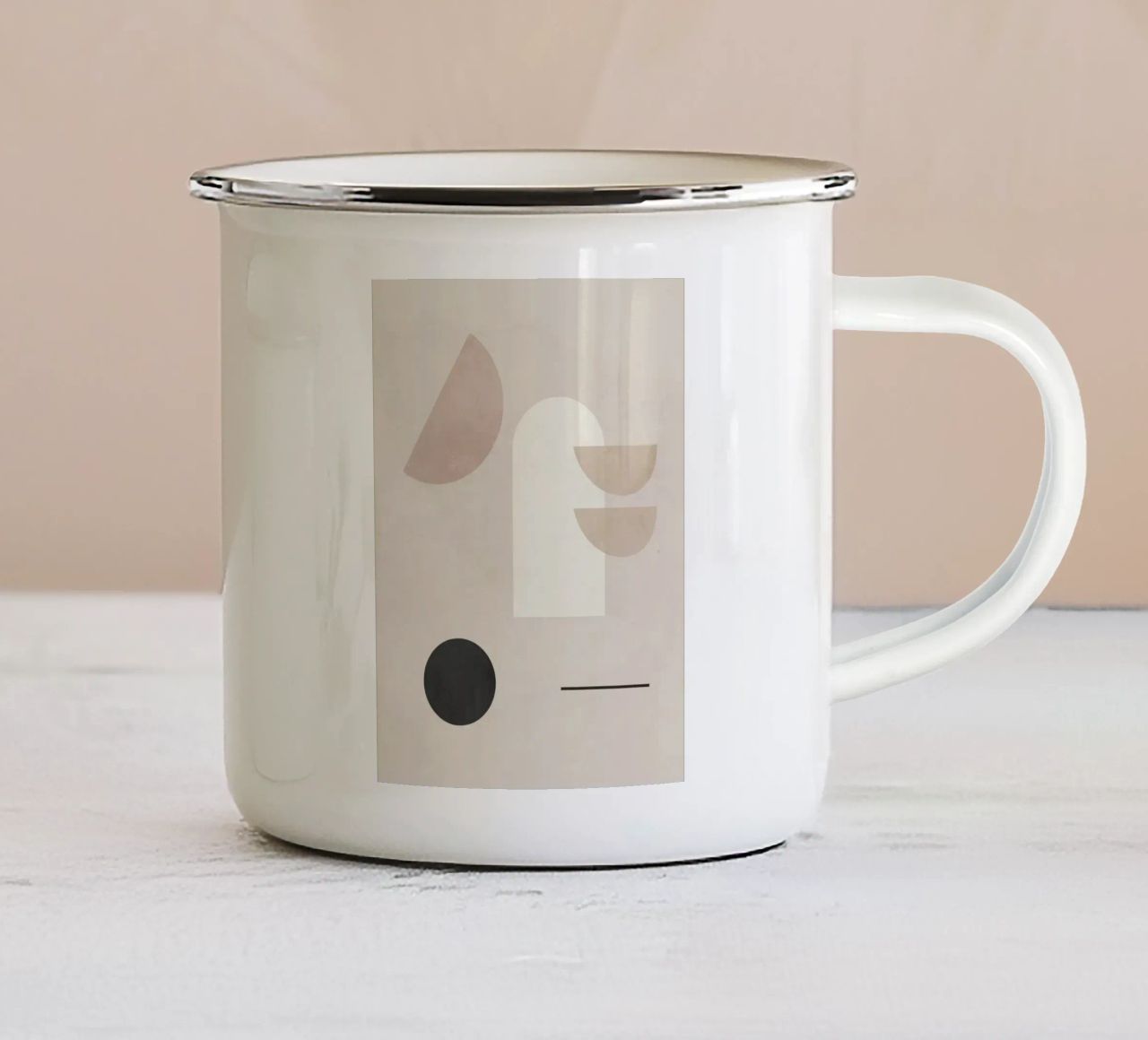 Forme minimaliste 2 tazza in smalto da ThingDesign