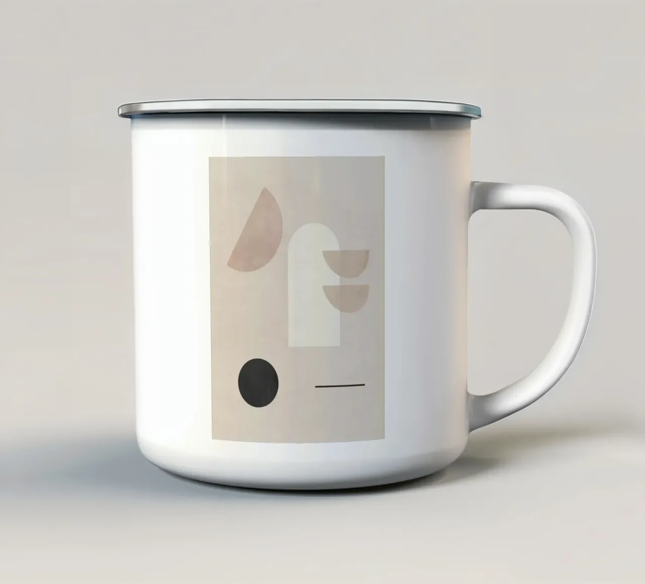 Minimalist Shapes 2 enamel mug by ThingDesign