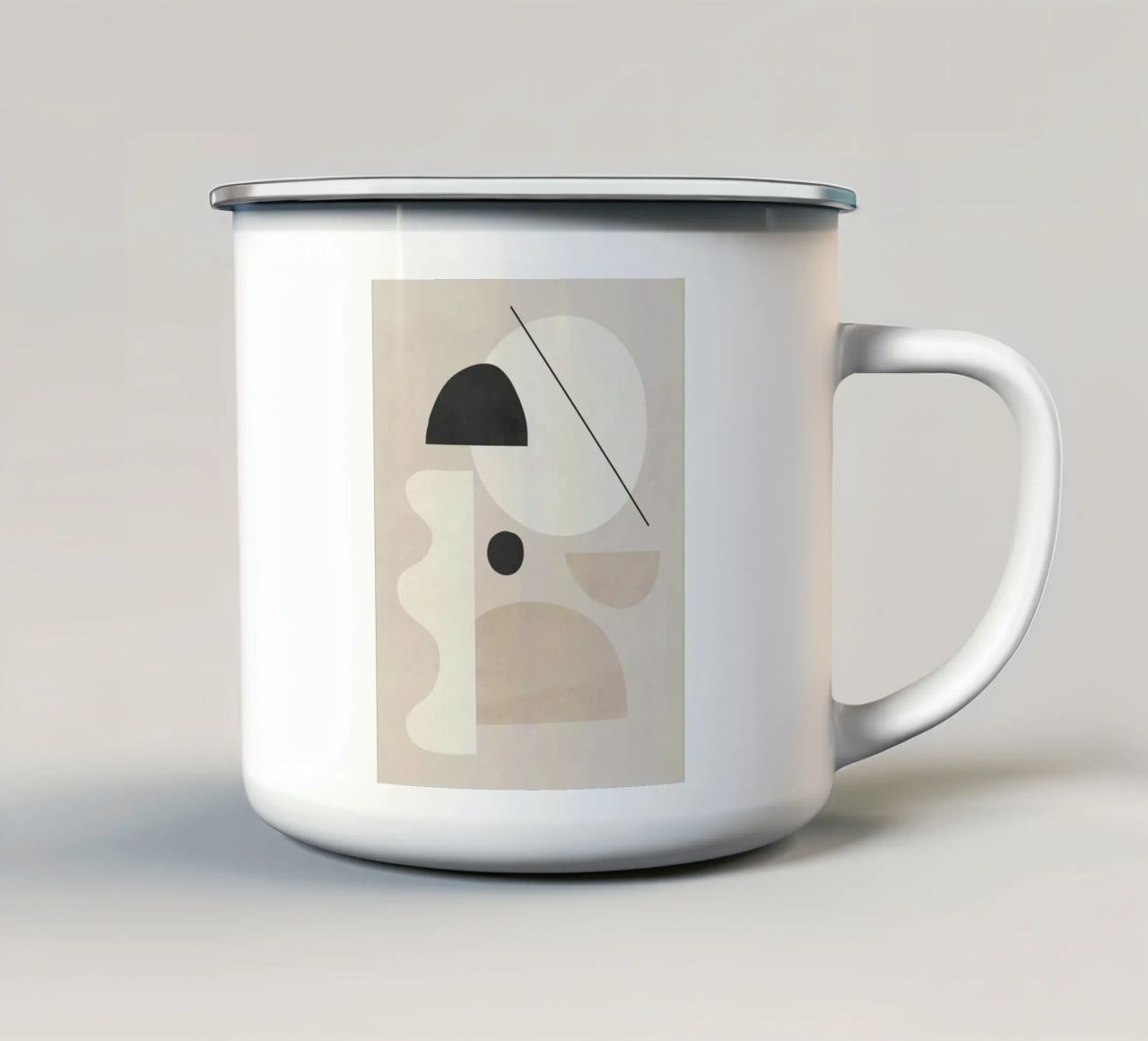 Forme minimaliste 3 tazza in smalto da ThingDesign