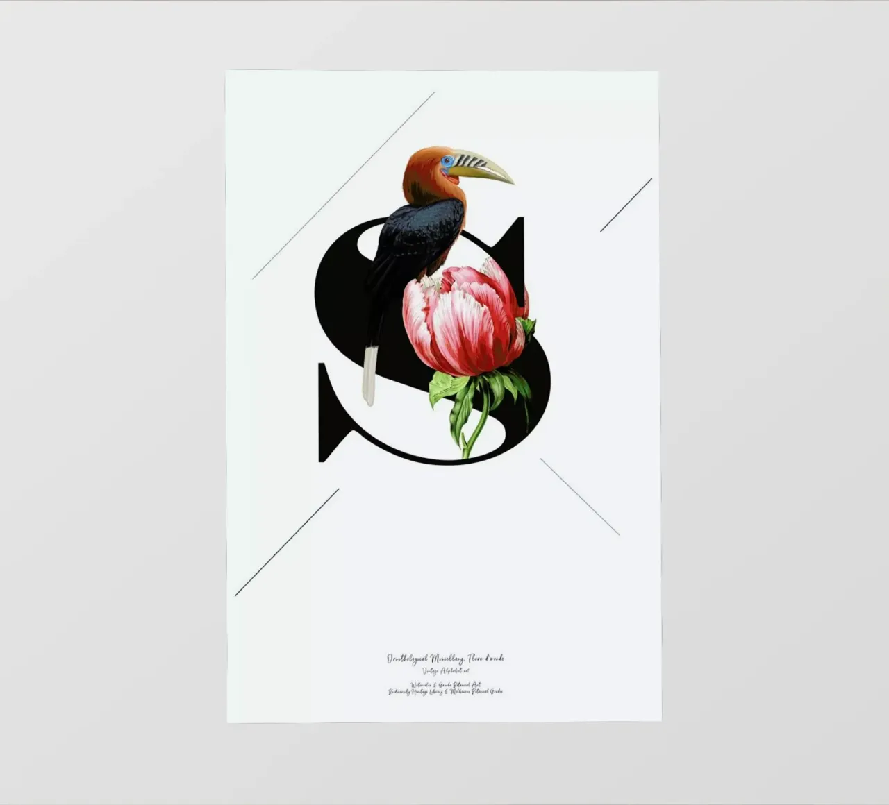 Botanical Alphabet - S telo in pvc da Froilein Juno