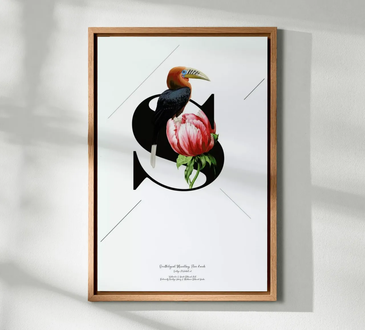 Botanical Alphabet - S canvas met Baklijst van Froilein Juno