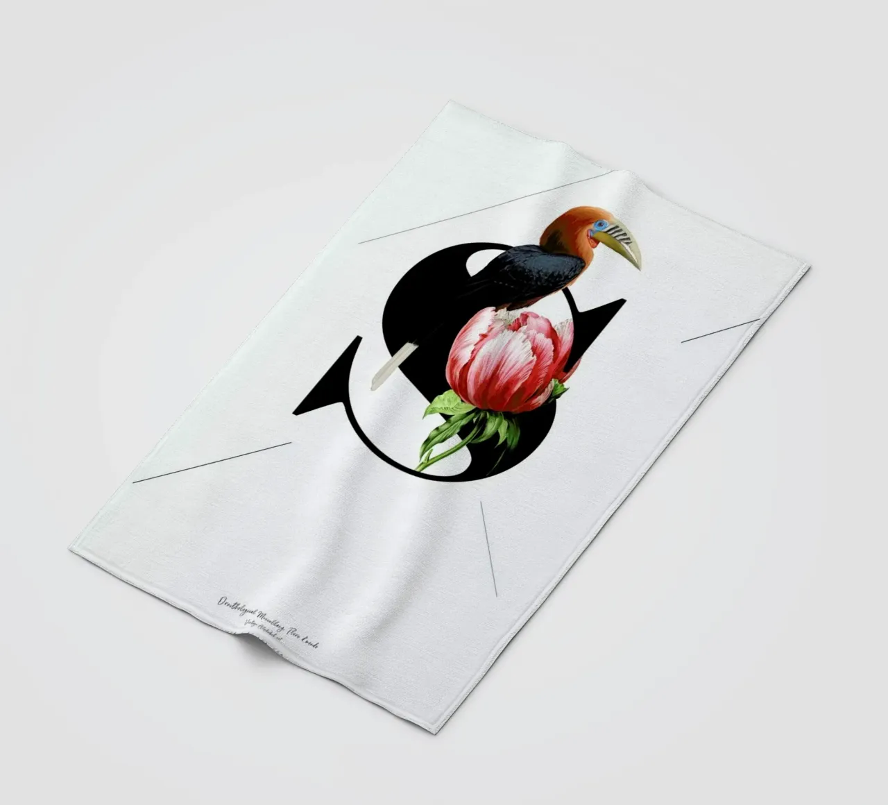Botanical Alphabet - S fleece blanket by Froilein Juno