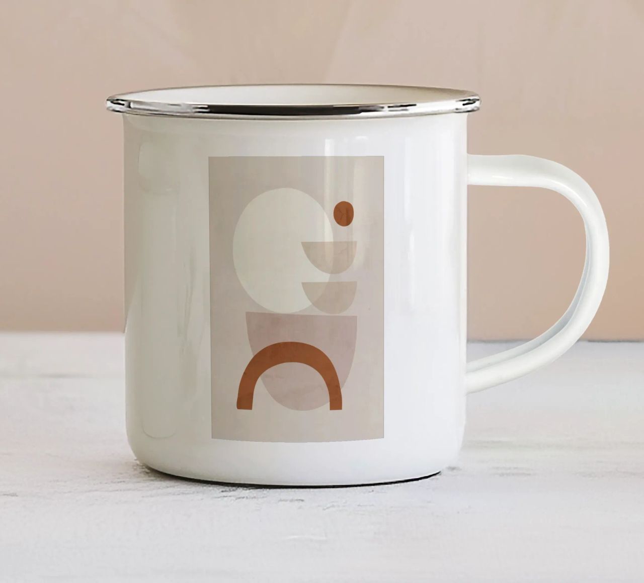 Forme minimaliste 4 tazza in smalto da ThingDesign