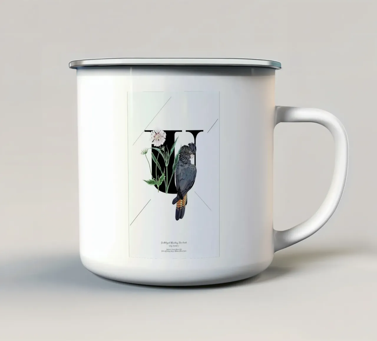 Botanical Alphabet - U tazza in smalto da Froilein Juno