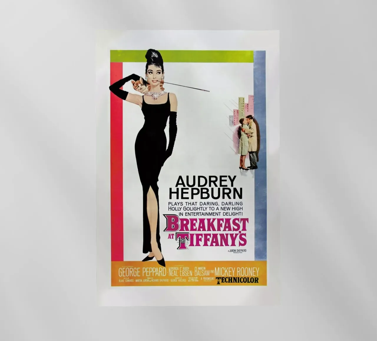 ‘Breakfast at Tiffany’s’ Retro Movie Poster pellicola backlit da Gallery Print and Art Limited