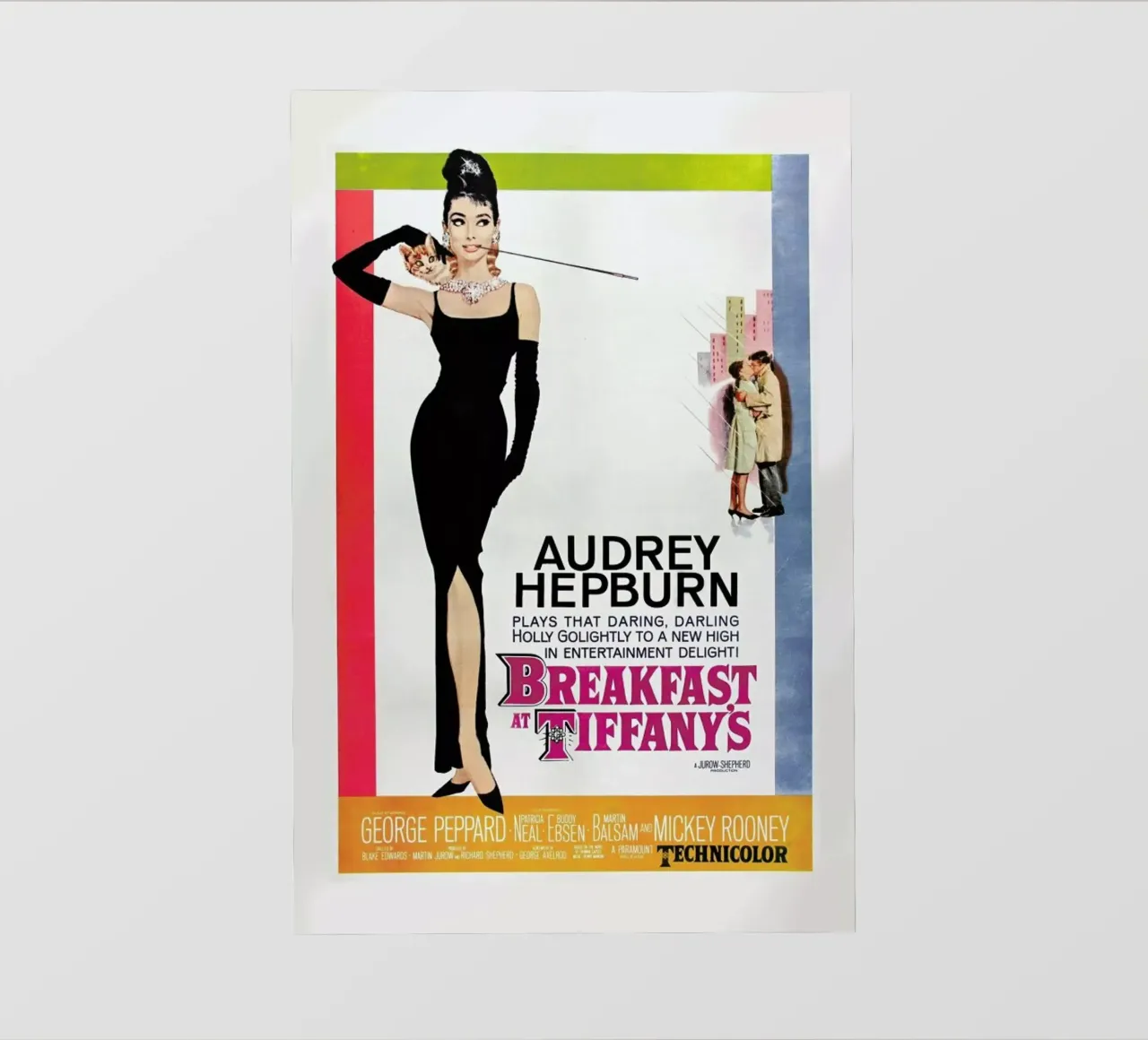 ‘Breakfast at Tiffany’s’ Retro Movie Poster pellicola backlit da Gallery Print and Art Limited