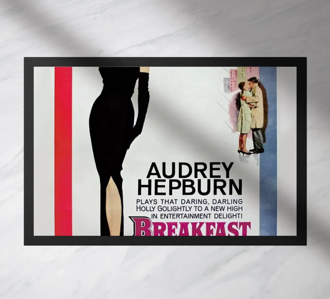 ‘Breakfast at Tiffany’s’ Retro Movie Poster zerbino da Gallery Print and Art Limited