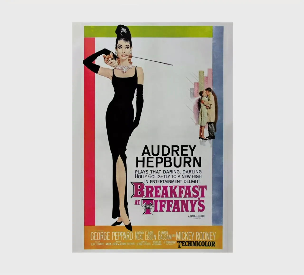 ‘Breakfast at Tiffany’s’ Retro Movie Poster diario da Gallery Print and Art Limited