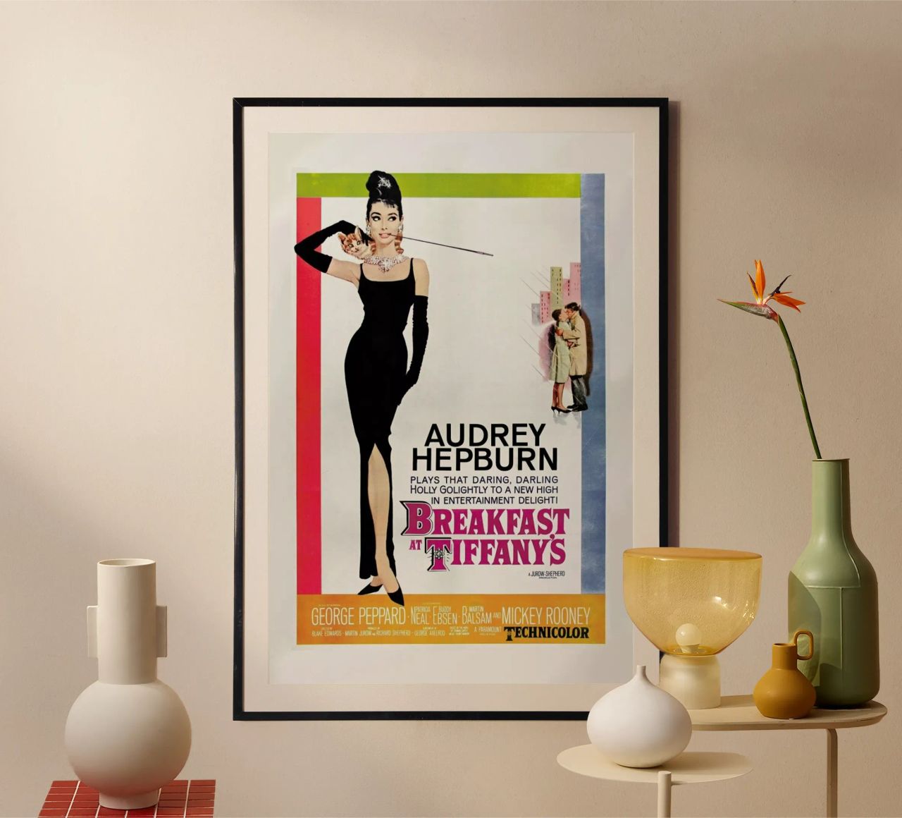 ‘Breakfast at Tiffany’s’ Retro Movie Poster Poster von Gallery Print and Art Limited