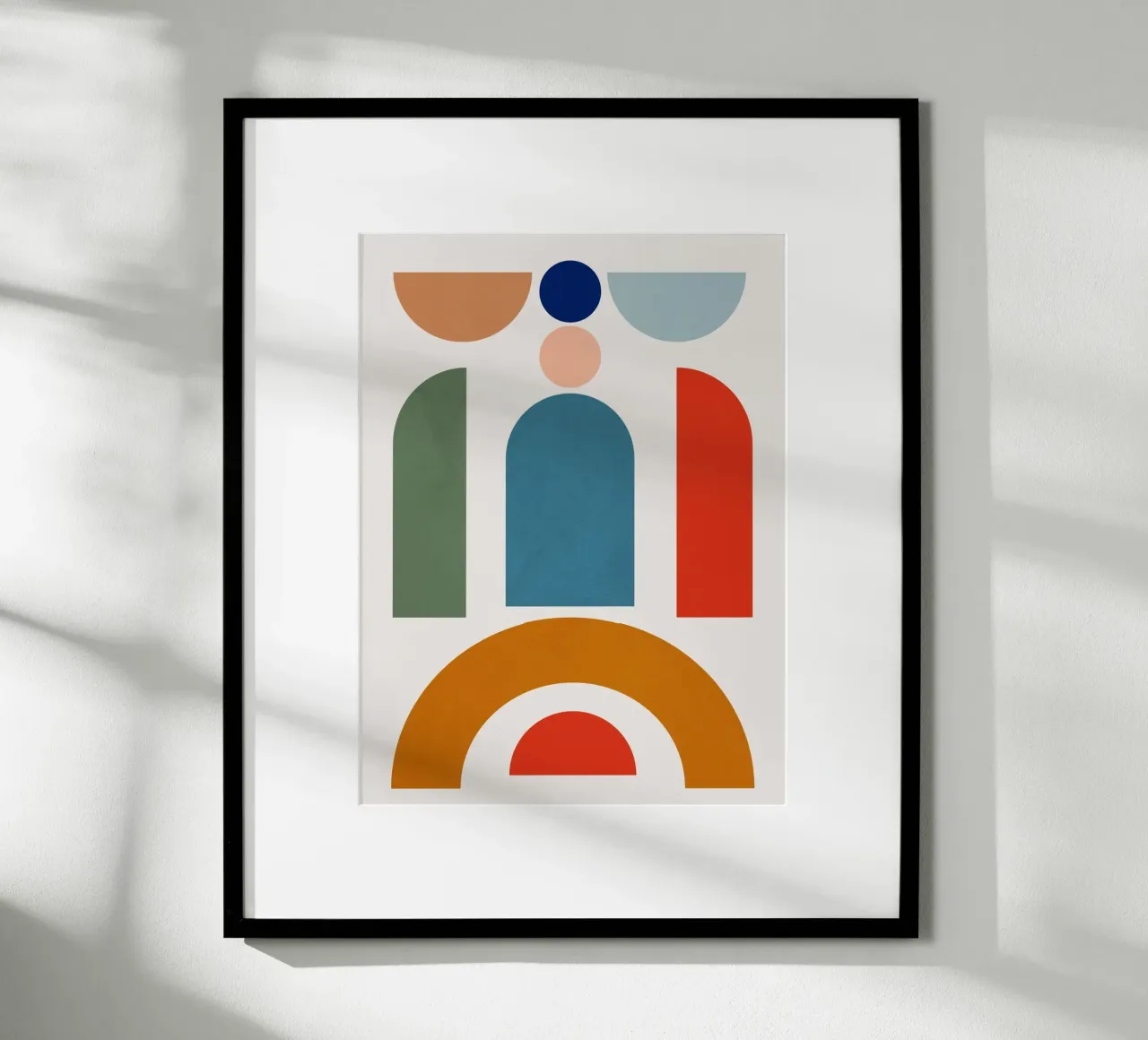 Geometric Abstraction 029 poster with wooden frame by Gaite