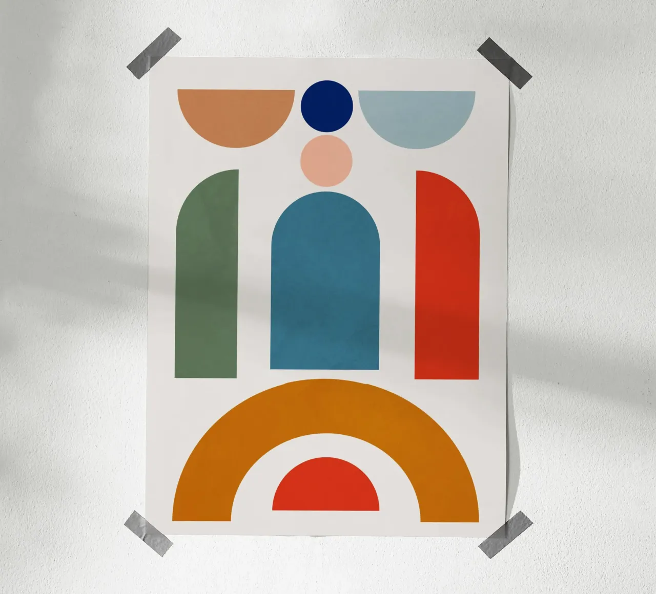 Geometric Abstraction 029 poster with wooden frame by Gaite