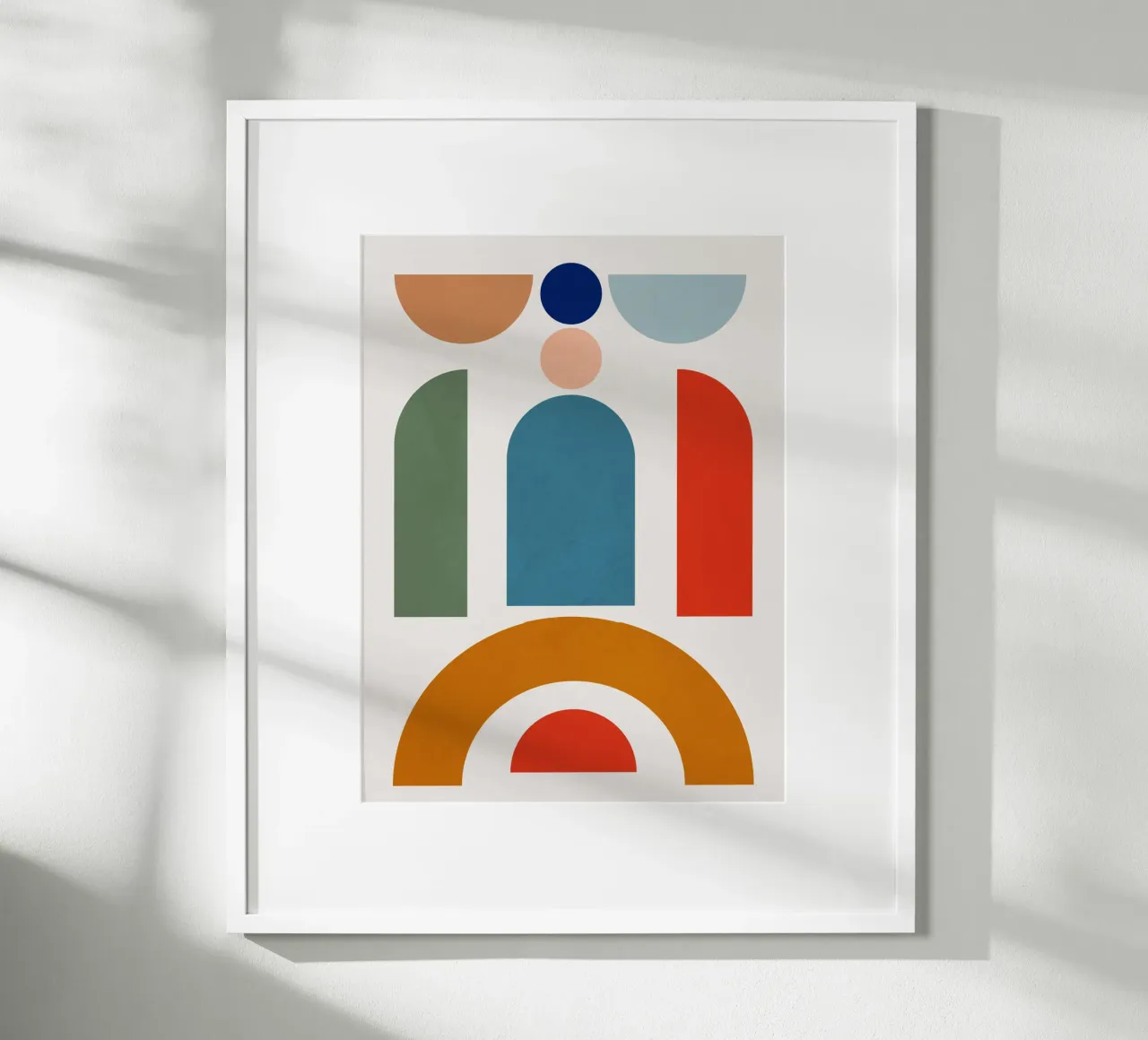 Geometric Abstraction 029 poster with wooden frame by Gaite