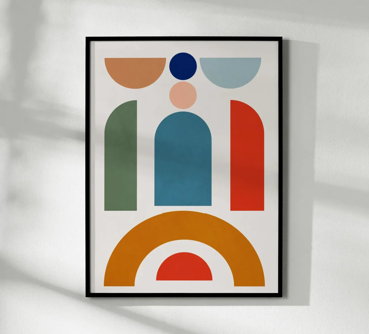 Geometric Abstraction 029 poster with wooden frame by Gaite